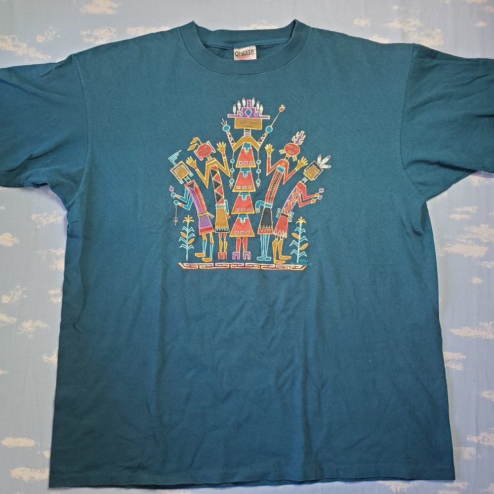 Vintage 1996 Native Aztec Shirt Oneita XL